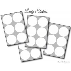 36 Stickers Ronds 4 cm - Motif pastille ronde