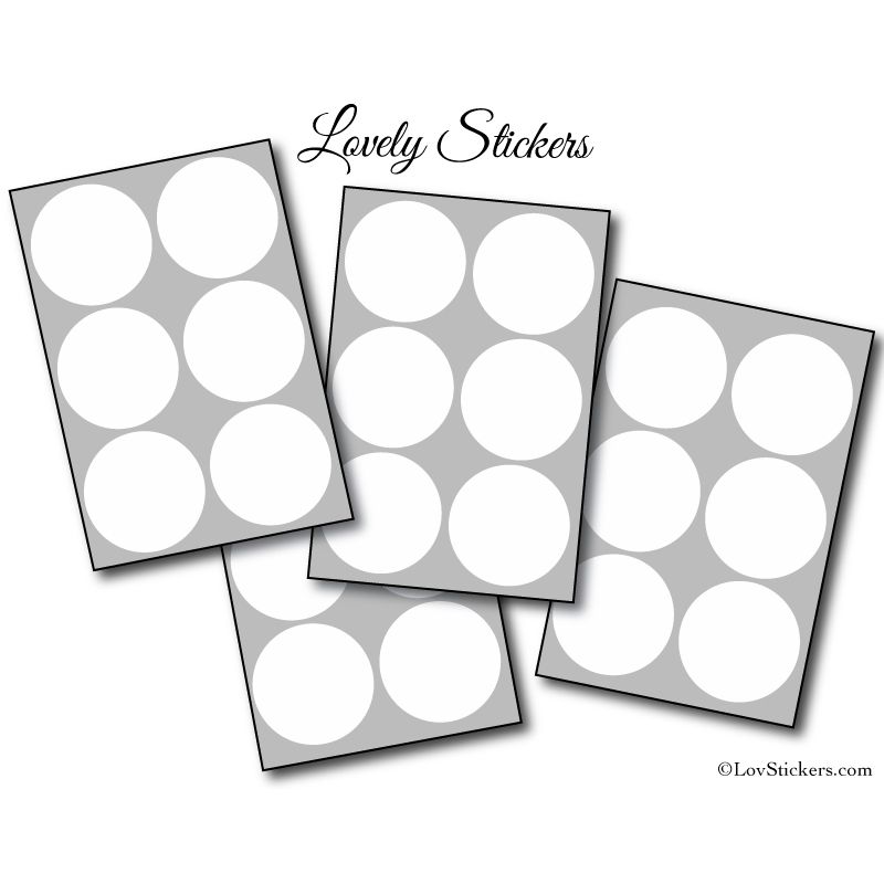 36 Stickers Ronds 4 cm - Motif pastille ronde