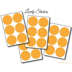 36 Stickers Ronds 4 cm - Motif pastille ronde