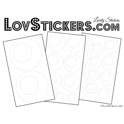 24 Stickers Ronds Annees 80 Mixte - Autocollant