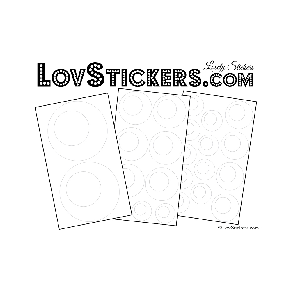 24 Stickers Ronds Annees 80 Mixte - Autocollant