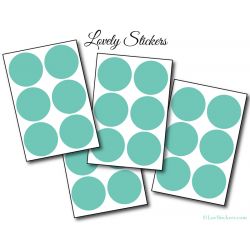 36 Stickers Ronds 4 cm - Motif pastille ronde