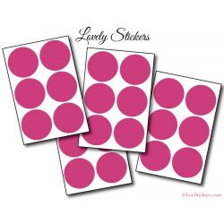 36 Stickers Ronds 4 cm - Motif pastille ronde