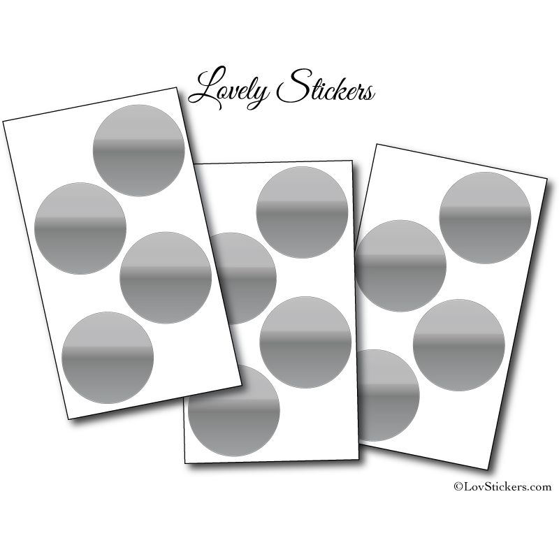 12 Stickers Ronds 6 cm - Motif pastille ronde