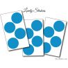 12 Stickers Ronds 6 cm - Motif pastille ronde