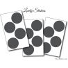 12 Stickers Ronds 6 cm - Motif pastille ronde