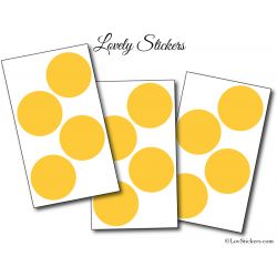 12 Stickers Ronds 6 cm - Motif pastille ronde