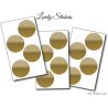 12 Stickers Ronds 6 cm - Motif pastille ronde