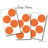 12 Stickers Ronds 6 cm - Motif pastille ronde