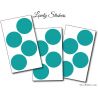 12 Stickers Ronds 6 cm - Motif pastille ronde