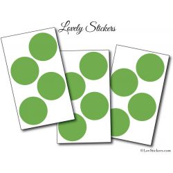 12 Stickers Ronds 6 cm - Motif pastille ronde