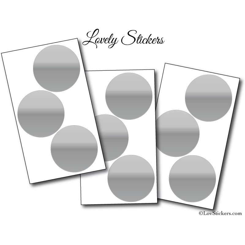 9 Stickers Ronds 7 cm - Motif pastille ronde