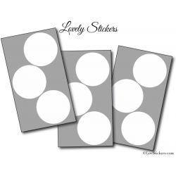 9 Stickers Ronds 7 cm - Motif pastille ronde