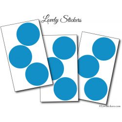 9 Stickers Ronds 7 cm - Motif pastille ronde