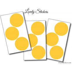 9 Stickers Ronds 7 cm - Motif pastille ronde