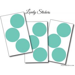 9 Stickers Ronds 7 cm - Motif pastille ronde