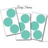 9 Stickers Ronds 7 cm - Motif pastille ronde