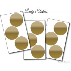 9 Stickers Ronds 7 cm - Motif pastille ronde