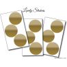 9 Stickers Ronds 7 cm - Motif pastille ronde