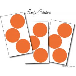 9 Stickers Ronds 7 cm - Motif pastille ronde