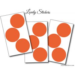 9 Stickers Ronds 7 cm - Motif pastille ronde