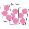 9 Stickers Ronds 7 cm - Motif pastille ronde