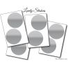 7 Stickers Ronds 8 cm - Motif pastille ronde