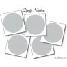 5 Stickers Ronds 10 cm - Motif pastille ronde