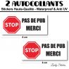 Stickers Stop Pub - Lot de 2 autocollants