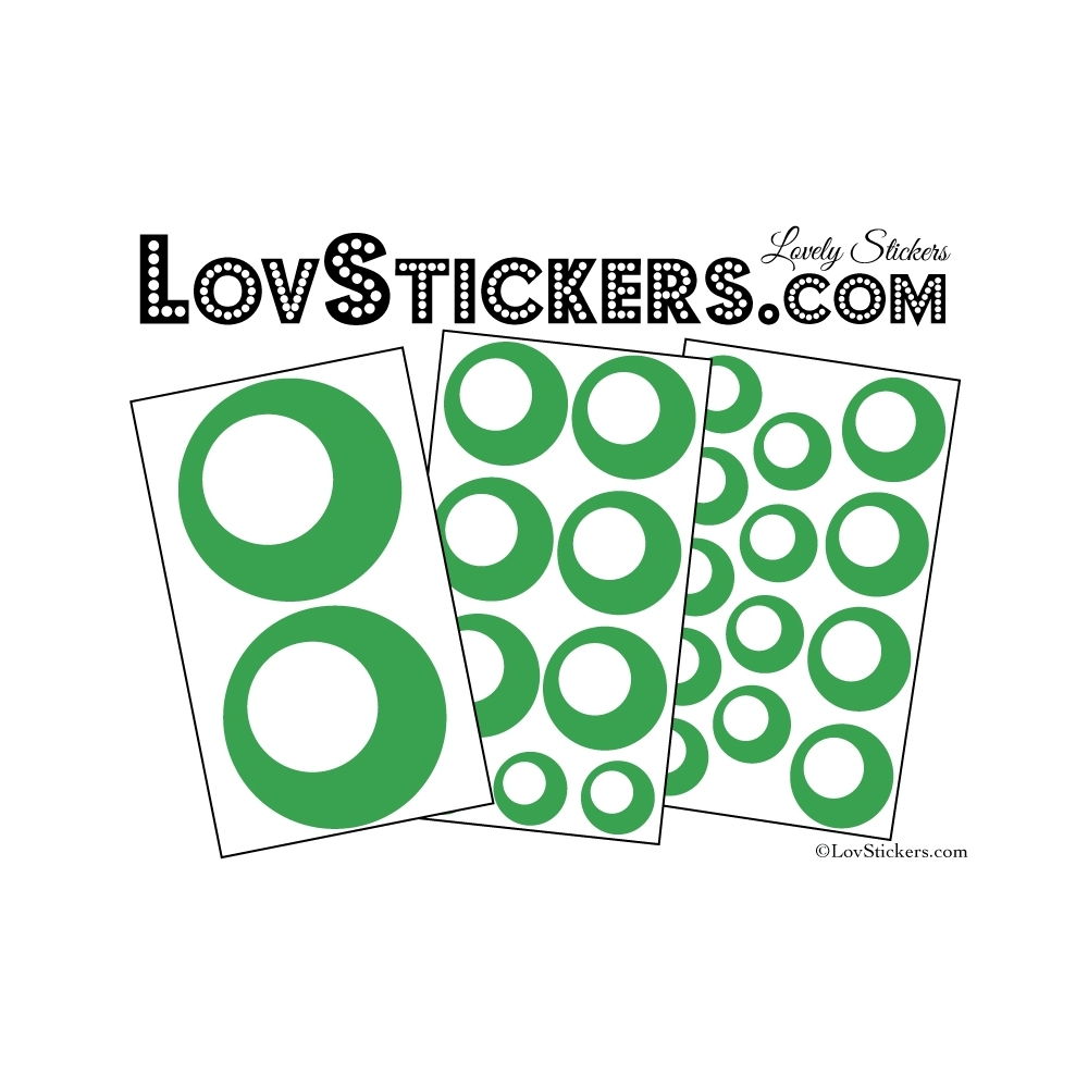 24 Stickers Ronds Annees 80 Mixte - Autocollant