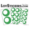 24 Stickers Ronds Annees 80 Mixte - Autocollant