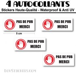 Stickers Stop Publicité 5 cm