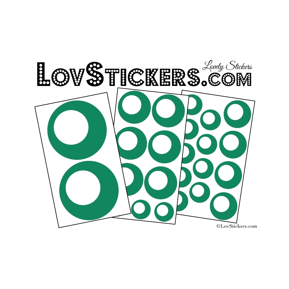 24 Stickers Ronds Annees 80 Mixte - Autocollant