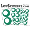 24 Stickers Ronds Annees 80 Mixte - Autocollant