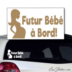 Sticker Futur Bébé à Bord 02