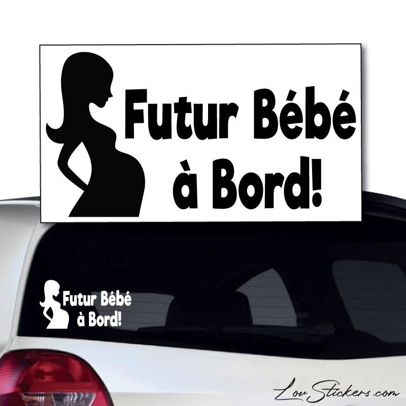 Sticker Futur Bébé à Bord 02 - 19 Couleurs