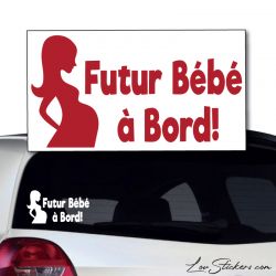 Sticker Futur Bébé à Bord 02