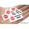 Stickers Stop Pub 5 cm - Lot de 4 - Panneau Stop - Autocollant boite aux lettres