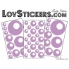 44 Stickers de decoration style année 80 pop art - Sticker mural