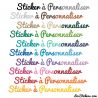 Lettrage Vinyle Non Permanent - 32 couleurs de Stickers