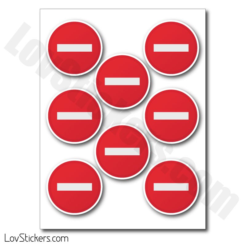 Stickers Accès Interdit - 7 tailles disponibles - Autocollant de signalisation Stickers Accès Interdit - 7 tailles disponibles - Autocollant de signalisation