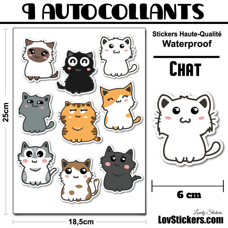 9 stickers de chats 01 9 stickers de chats 01