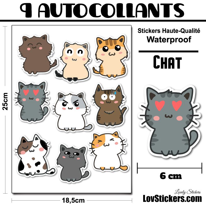 9 stickers de chats 02 9 stickers de chats 02