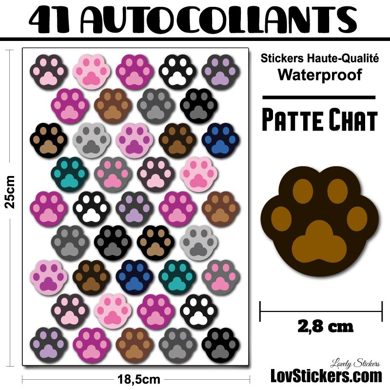 Pattes De Chats Stickers Haute Qualite Pattes De Chats Stickers Haute Qualite