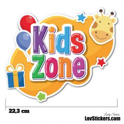 Stickers Porte Enfant - Kids Zone orange