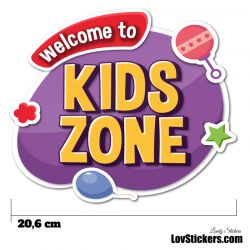 Stickers Porte Enfant - Kids Zone orange