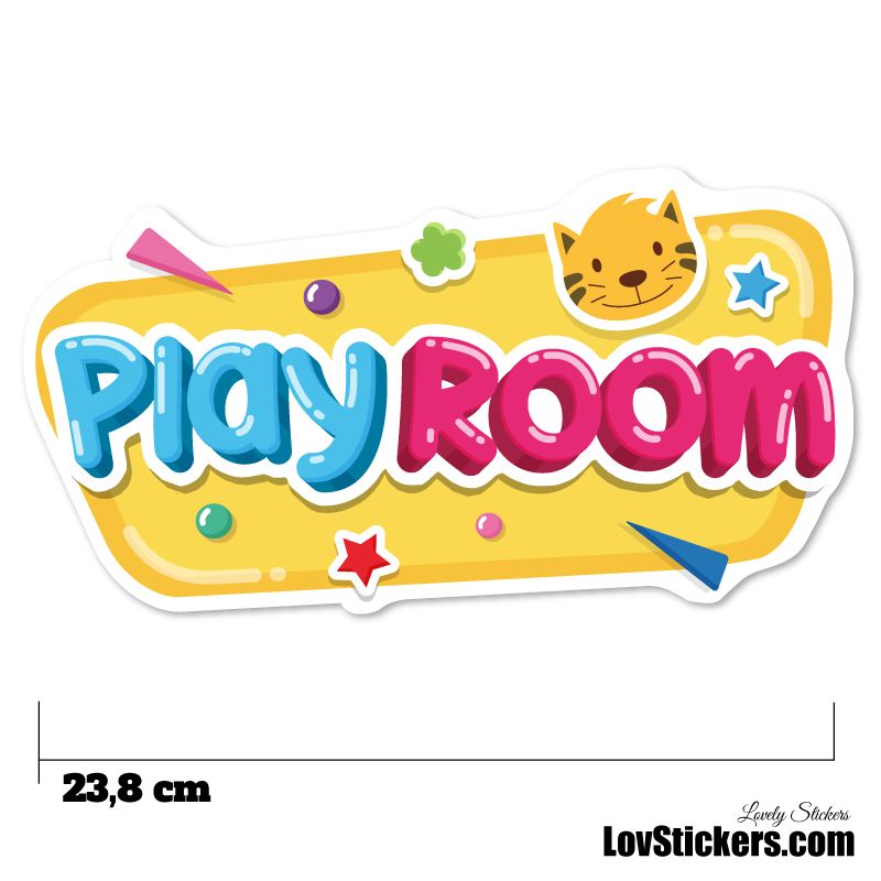 Stickers Porte Enfant - Play Room Jaune Stickers Porte Enfant - Play Room Jaune