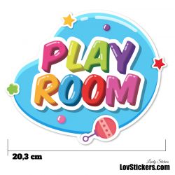Stickers Porte Enfant - Play Room Bleu