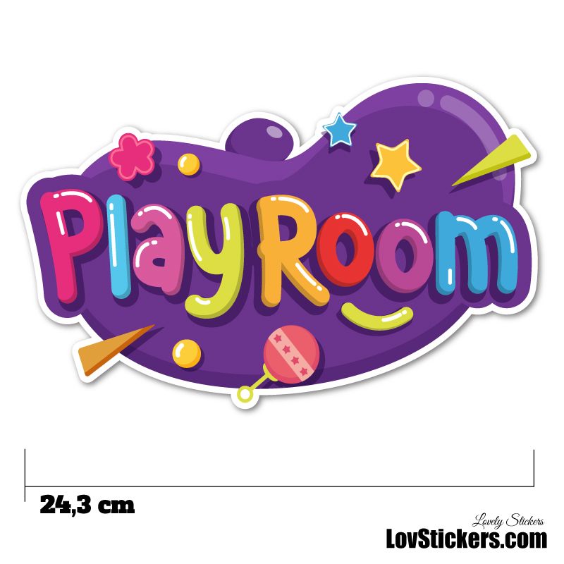 Stickers Porte Enfant - Play Room Violet Stickers Porte Enfant - Play Room Violet
