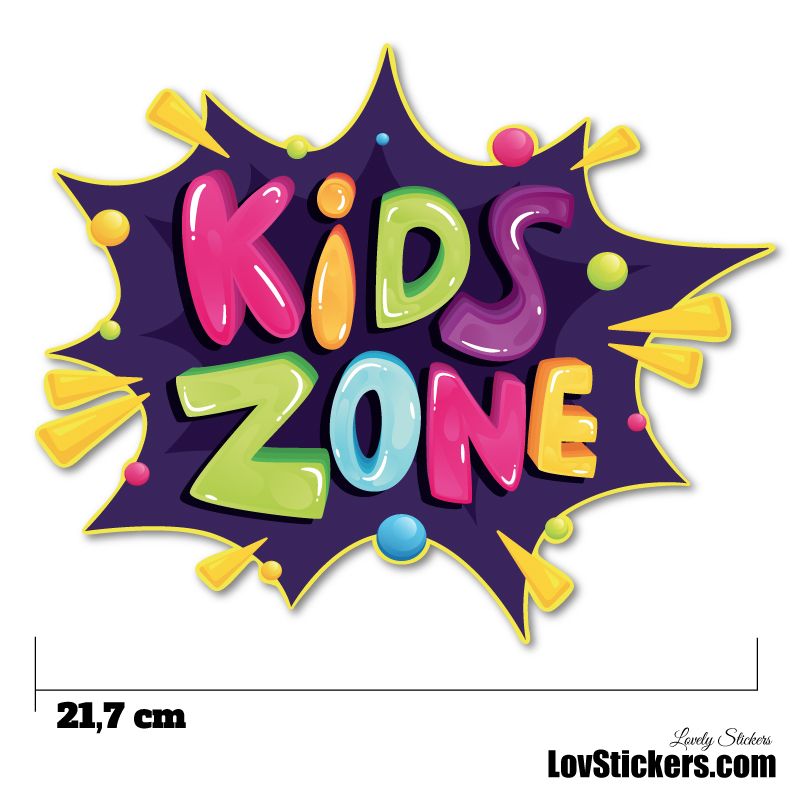 Stickers Porte Enfant - Kids Zone Violet Stickers Porte Enfant - Kids Zone Violet